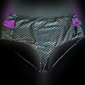 Disney Iridescent Green and Purple Mermaid Bikini Bottom Size 5x